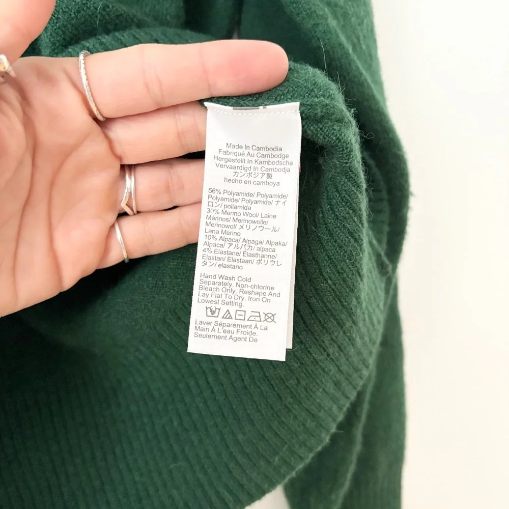 SOLD-J.crew long sleeve wool blend sweater polo - Picture 5 of 6